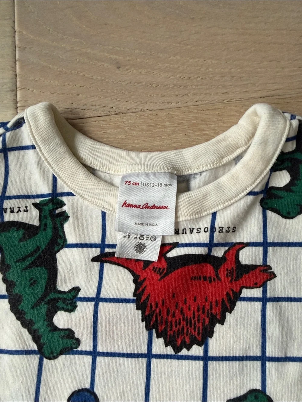 Hanna andersson sz 12-18 m Baby One-Piece Romper pajamas Multi-Color Dinosaurs